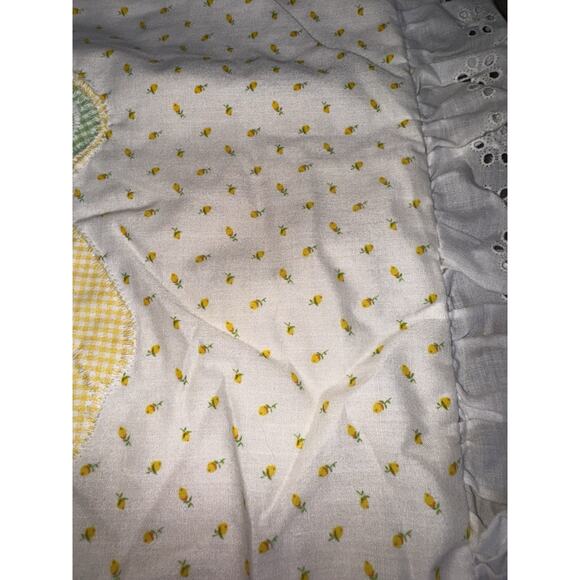 ⭐️Vintage Crib Pillowcase-yellow Rosebuds-yellow Gingham- Teddy Bear - Picture 3 of 5